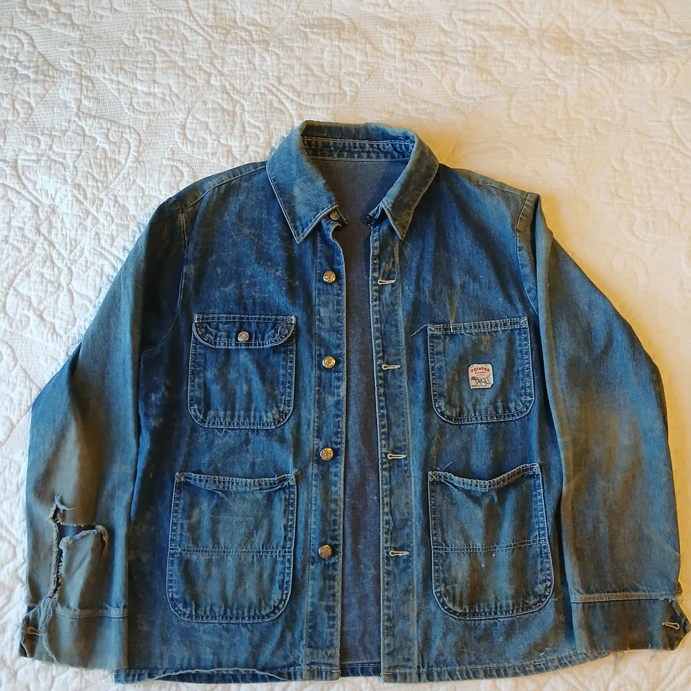 ☆Vintage 80s Pointer Brand Unlined Chore Jacket - Picture 4 of 12